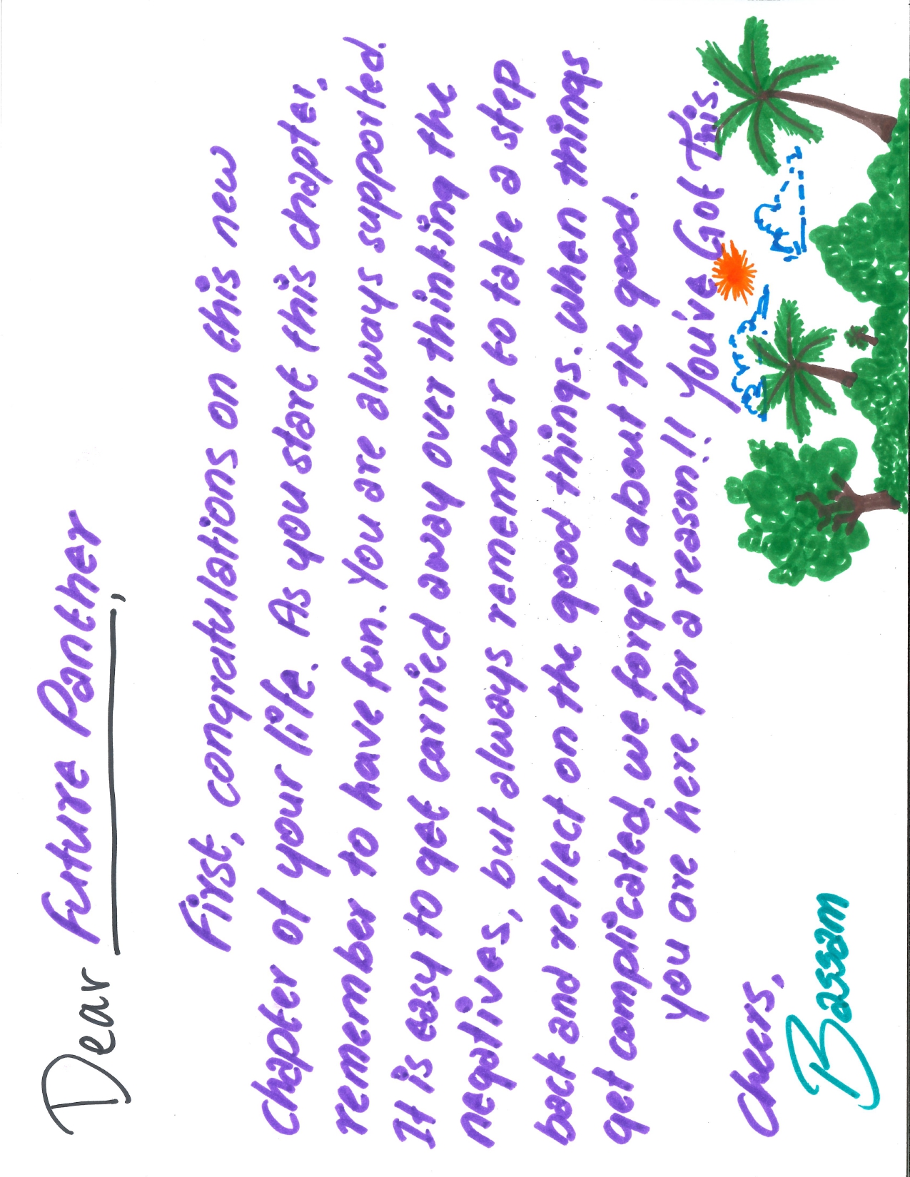 Bassam's letter to future students