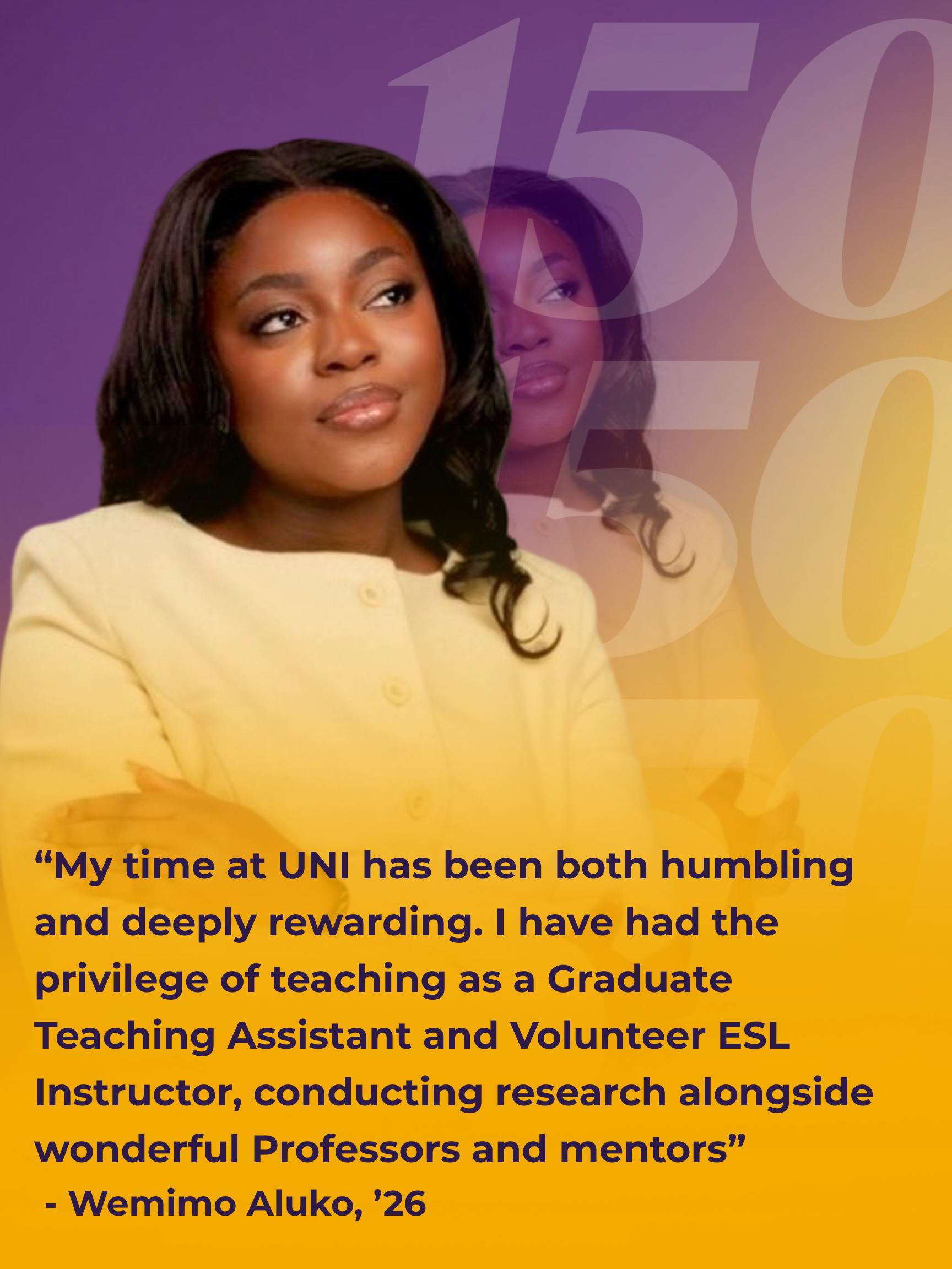 Graduating Student, Wemimo Aluko