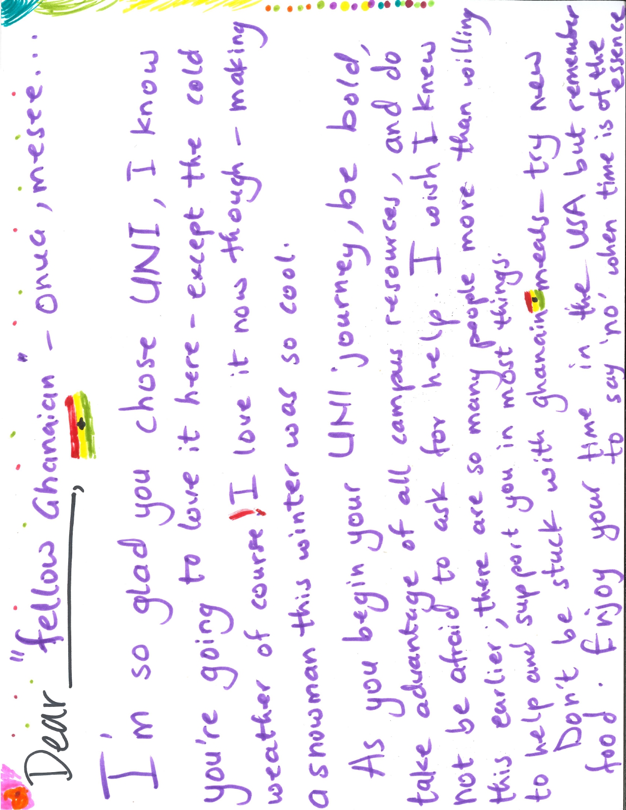 Maud letter to future students