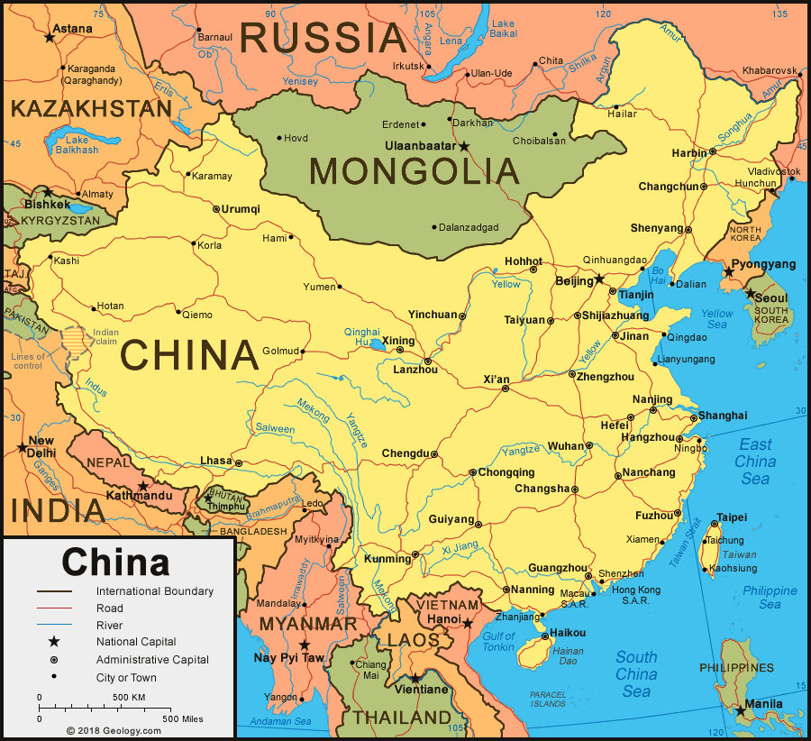 Map of China 