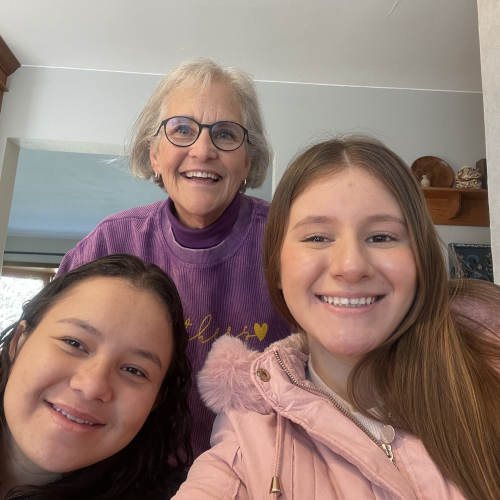 Moria and two Brazilian students